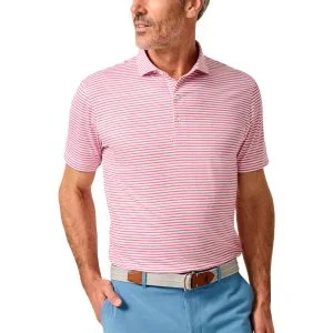 johnnie-O Warwick Striped Featherweight Performance Golf Polo