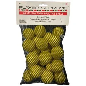 JP Lann Foam Practice Golf Balls 24 Pack Yellow