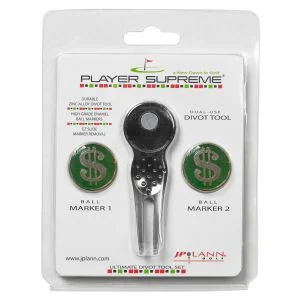 JP Lann Player Supreme Divot Tool and Ball Marker Set