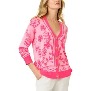 Lilly Pulitzer Women's Maralisa Jacquard  Cardigan Golf Sweater