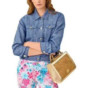 Lilly Pulitzer Women's Seaspray Linen Golf Jacket