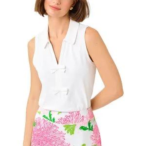 Lilly Pulitzer Women's UPF 50+ Luxletic Frida Sleeveless Bow Golf Polo