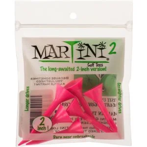 2" Martini Golf Tees 6 Pack Pink