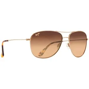 Maui Jim Cliff House Polarized Aviator Gold Sunglasses HCL Bronze Lens