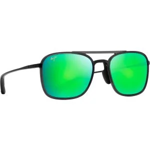 Maui Jim Keokea Aviator Tanslucent Grey Sunglasses Polarized MAUIGreen Lenses