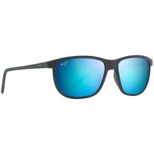 Maui Jim Lele Kawa Polarized Classic Dark Navy Stripe Sunglasses Blue Hawaii Lens