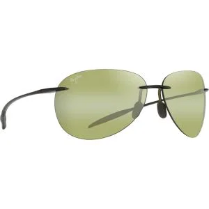 Maui Jim Sugar Beach Rimless Shiny Transparent Khaki Green Sunglasses Polarized Maui HT Lenses