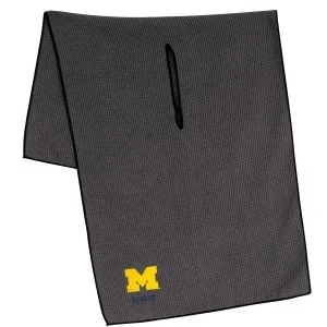 Michigan Wolverines Microfiber Golf Towel 06MTG Grey