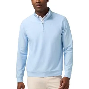 Mizzen+Main Easton Quarter Zip Golf Pullover - Cloud Blue