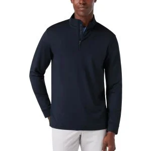 Mizzen+Main Highland Quarter Zip Golf Pullover Navy