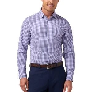 Mizzen+Main Leeward Long Sleeve Button Down Golf Shirt - Purple Dusk Alex Plaid