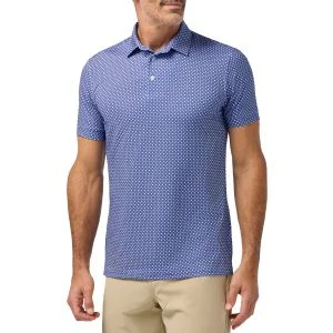 Mizzen+Main Versa Golf Polo - Cobalt Enlarged Diamond