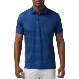 Mizzen+Main Versa Golf Polo - Midnight Navy Open Dot Stripe