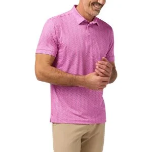 Mizzen+Main Versa Golf Polo - Electric Pink Tap In