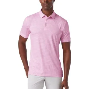 Mizzen+Main Versa Golf Polo Rose Circle Geo