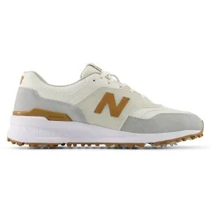 New Balance 997 Beige Golf Shoes Lateral Side View