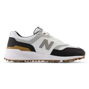 New Balance 997 White/Black Golf Shoes Lateral Side View