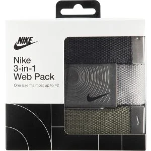 Nike 3-In-1 Web Golf Belt Pack Outsole Buckle