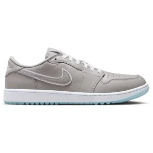 Nike Air Jordan 1 Low G Golf Shoes - Med Grey/White/Blue Tint