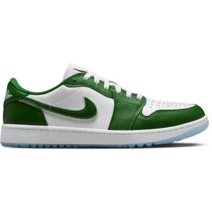 Nike Air Jordan 1 Low G Golf Shoes Forest Green/White/White Lateral Side View