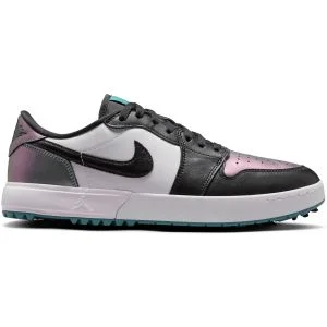 Nike Air Jordan 1 Low G Spiked Golf Shoes Mineral Teal/White/Black Lateral Side