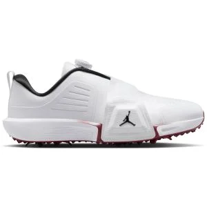 Nike Jordan Air Rev Golf Shoes White/Team Red/Black Lateral Side View
