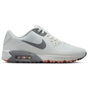 Nike Air Max 90 G Golf Shoes Photon Dust/Pencil Point/Red Stardust Lateral Side View