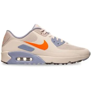Nike Air Max 90 G Golf Shoes Moon Particle/Safety Orange/Light Bone Lateral Side