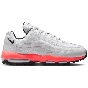 2026 Nike Limited Edition Air Max 95 G NRG Golf Shoes Off White/Hot Lava/Metallic Silver/Black Lateral Side