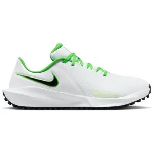 Nike Infinity G NN Golf Shoes White/Black/Pure Platinum/Green Lateral Side View