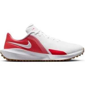 Nike Infinity G NN Golf Shoes White/Light Crimson/Black/Spruce Lateral Side