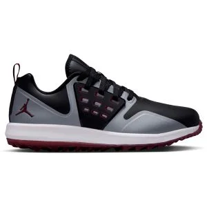 Nike Jordan Grind Golf Shoes Black/Team Red/Metallic Cool Grey Lateral Side