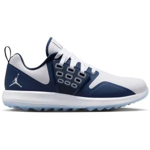 Nike Jordan Grind Golf Shoes White/Midnight Navy/White Lateral Side View