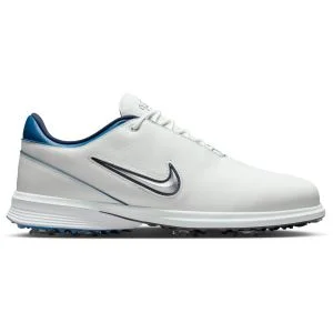 Nike Victory Tour 4 Golf Shoes Summit White/Metallic Silver/Court Blue Lateral Side View