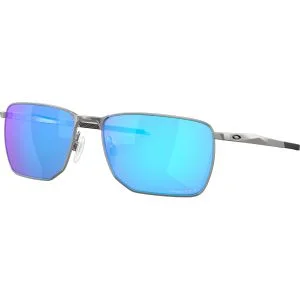 Oakley Ejector Satin Chrome Sunglasses Prizm Sapphire Lenses