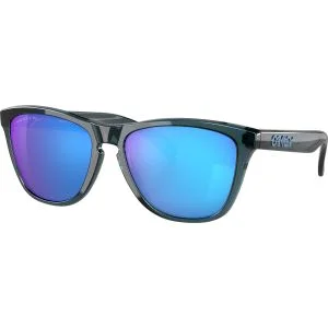 Oakley Frogskins Crystal Black Sunglases Prizm Sapphire Polarized Lenses