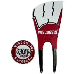 PAC Golf University of Wisconsin Divot Repair Tool & Ball Marker