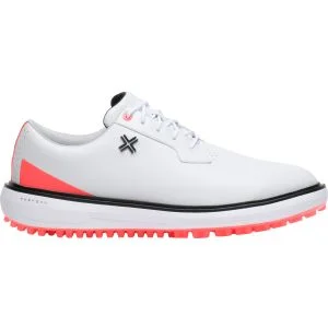 PAYNTR Reserve Classic Spikeless Golf Shoes White/Blaze Lateral Side View