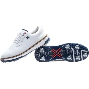 PAYNTR Reserve Classic Tour RS Golf Shoes White/Navy Side And Sole