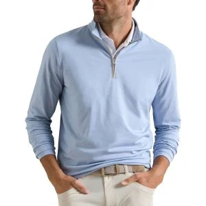 Peter Millar Albatross Cotton-Blend Pique Quarter-Zip Golf Pullover