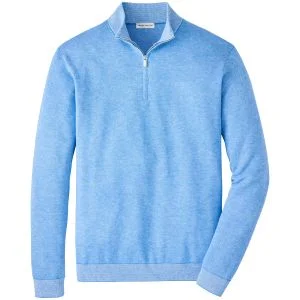 Peter Millar Coolspun Lite Birdseye Quarter Zip Pullover Golf Sweater