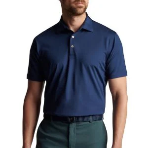 Peter Millar Solid Performance Jersey Sean Self-Collar Golf Polo