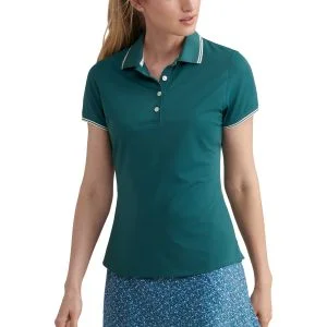 Peter Millar Women's Canterbury Tipped Sport Mesh Golf Polo