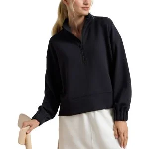Peter Millar Womens Flora Knit Melange Half Zip Golf Pullover