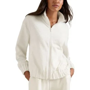 Peter Millar Women's Flora Knit Swiss Dot Jacquard Full-Zip Golf Jacket