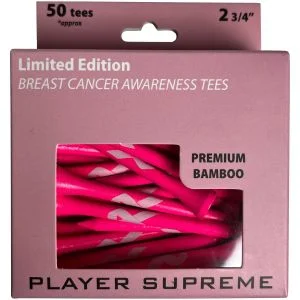 Player Supreme Breast Cancer Awareness 2 3/4" Golf Tees - 50 Pack