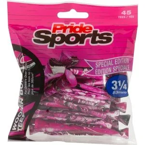 Pride Sports 3 1/4" Paint Splatter 45 Pack Golf Tees Pink/Black
