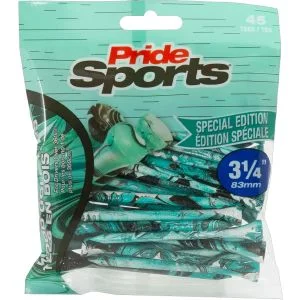 Pride Sports 3 1/4" Paint Splatter Turquoise/Black 45 Pack Of Golf Tees