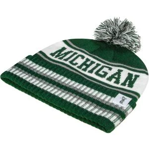 Pukka Michigan State Spartans Cuff Jacquard Pom Golf Beanie