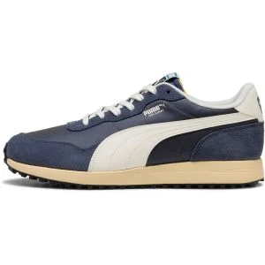 PUMA Helsinki G Spikeless Golf Shoes Inky Blue/Deep Navy/Buttercream Lateral Side